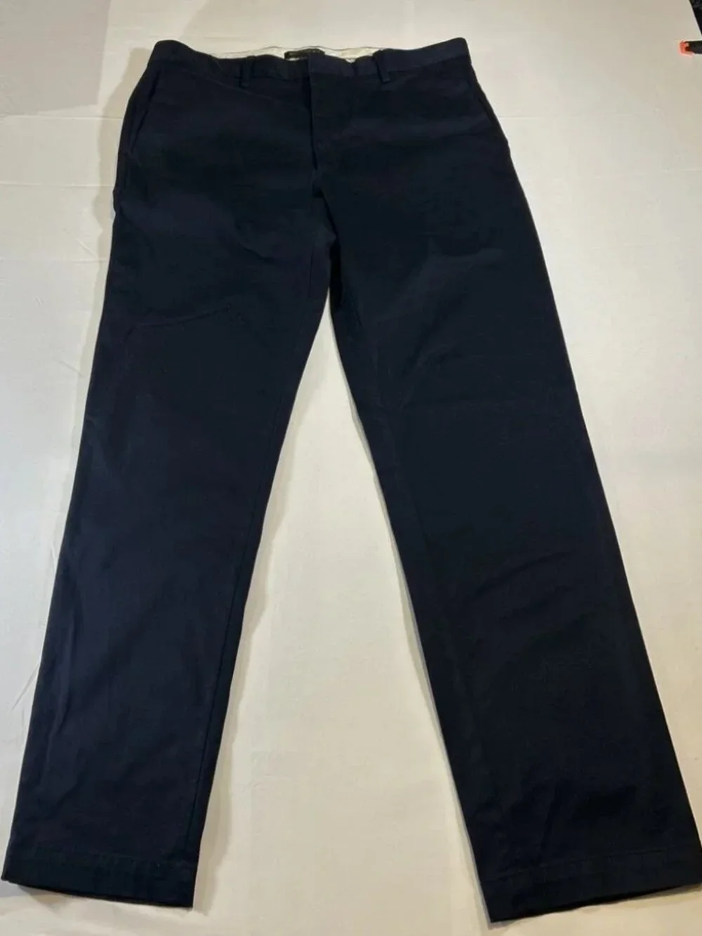 Emerson Straight Fit Chinos Mens 35x34 Navy Blue‎ Cotton Pants